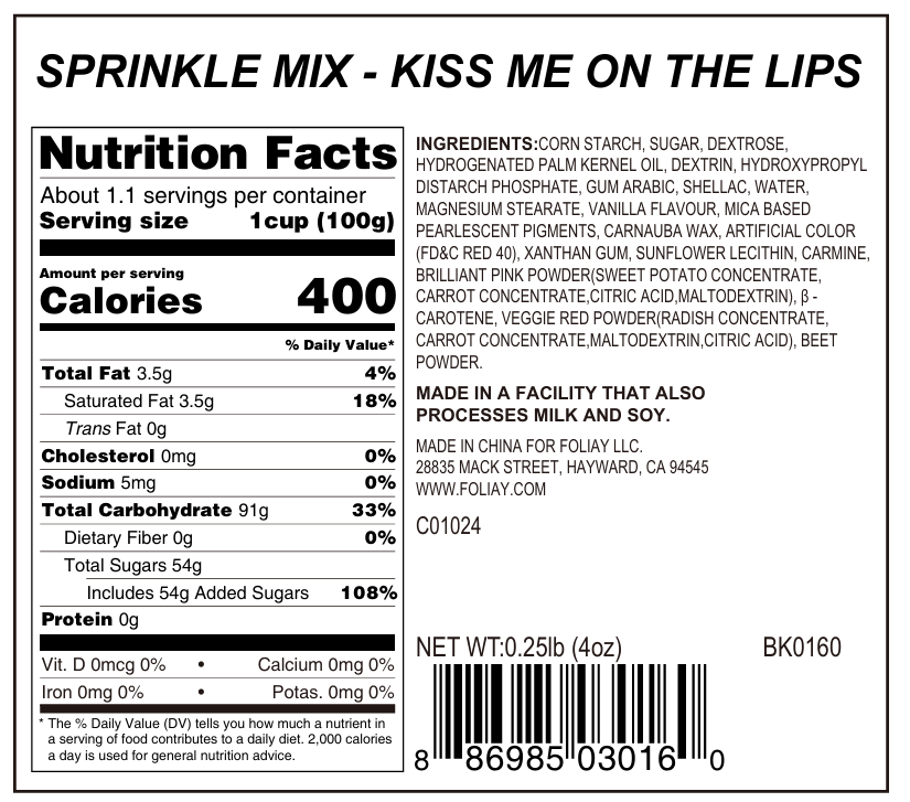 Kiss Me On The Lips Sprinkle Mix