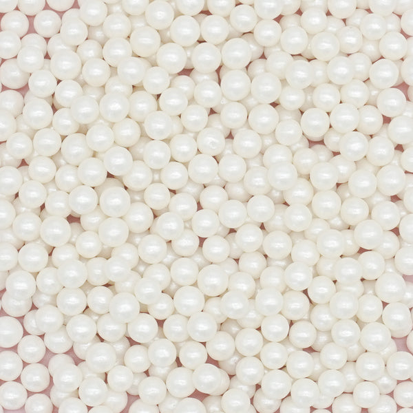 White Shimmer Sugar Pearls (7mm)