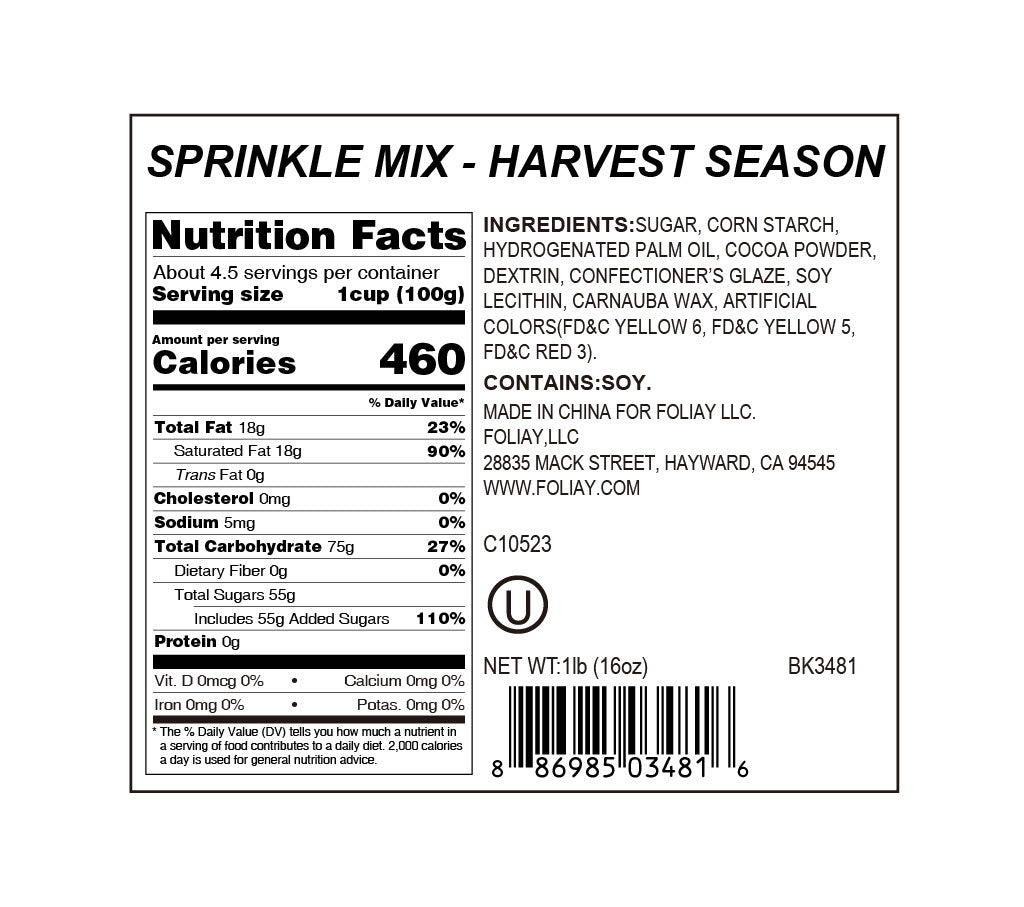 Harvest Season Jimmies Mix