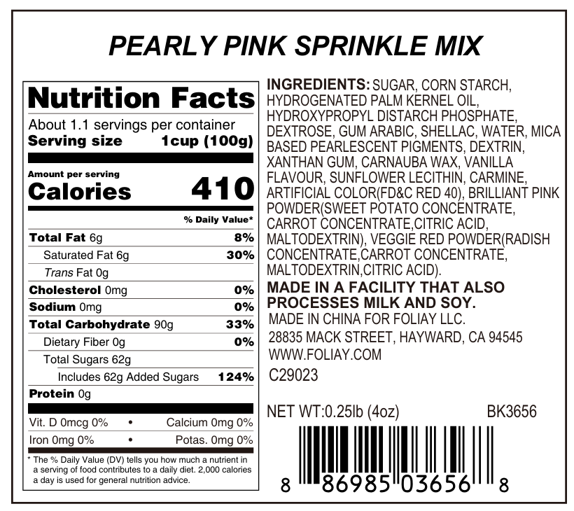 Pearly Pink Sprinkle Mix