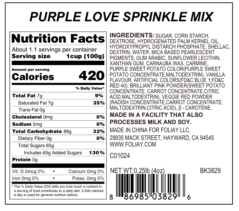 Purple Love Sprinkle Mix