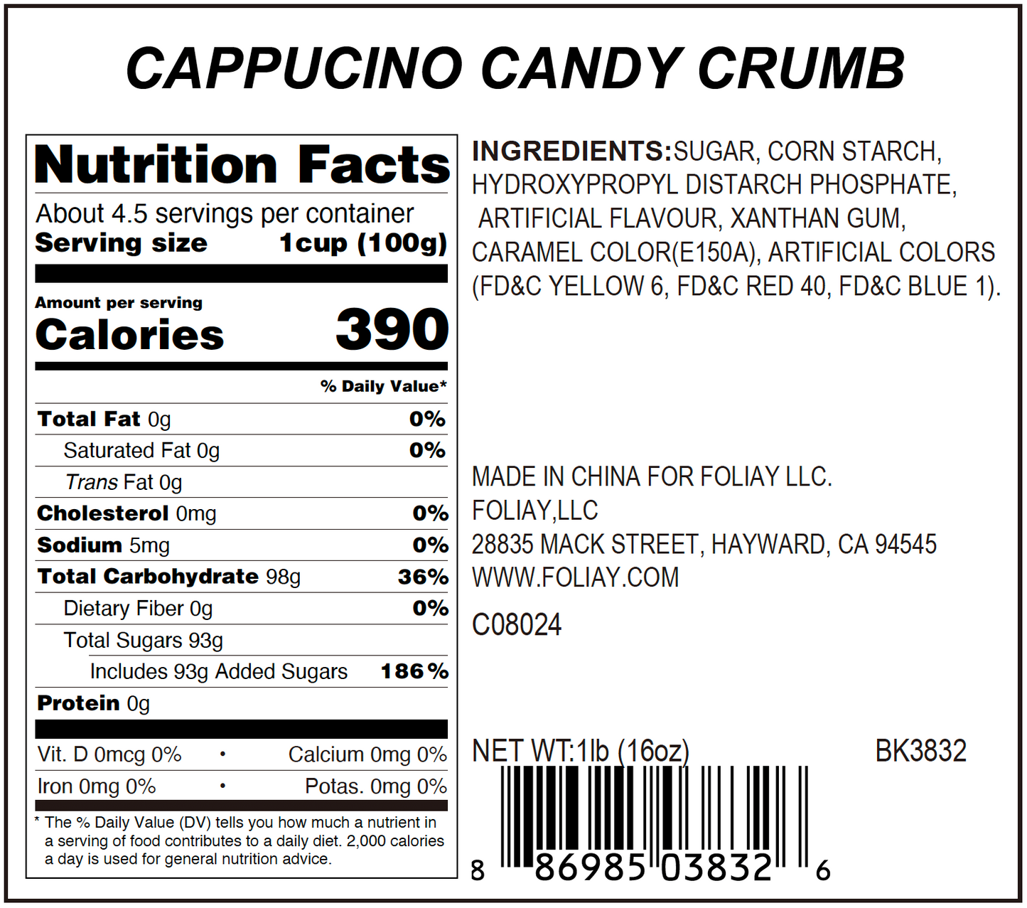 Cappuccino Crumb Topping