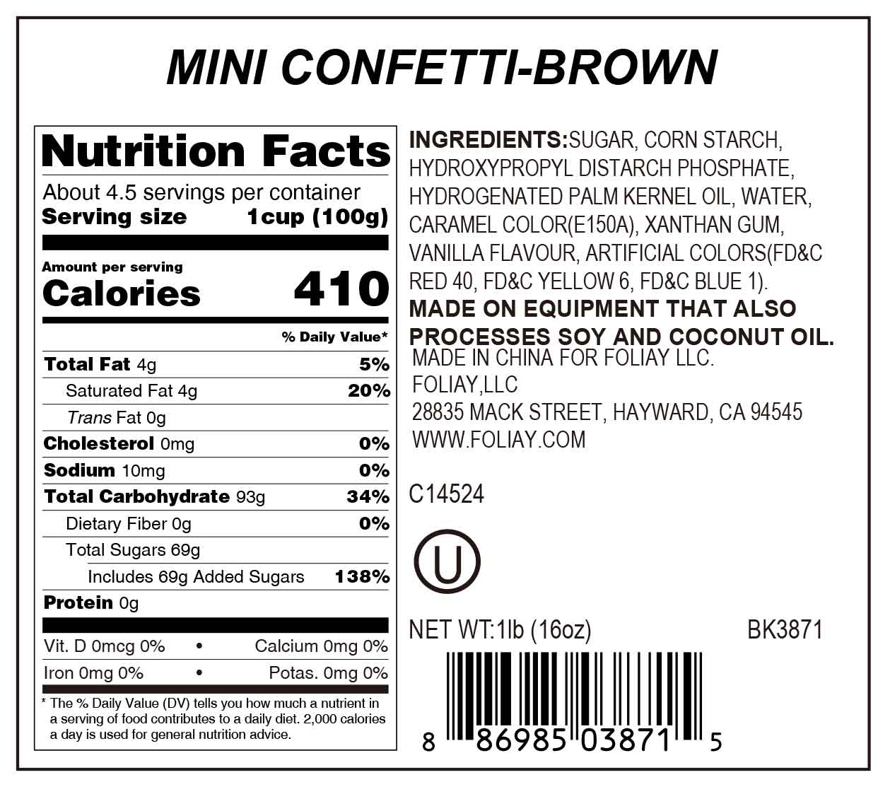 Brown Quin Sprinkles