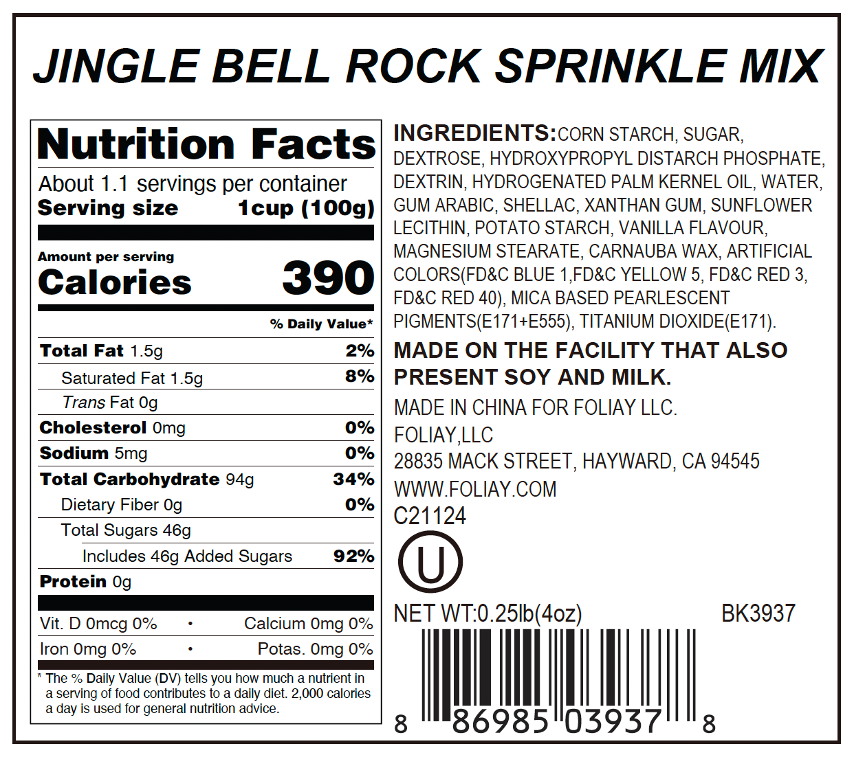 Jingle Bell Rock Sprinkle Mix