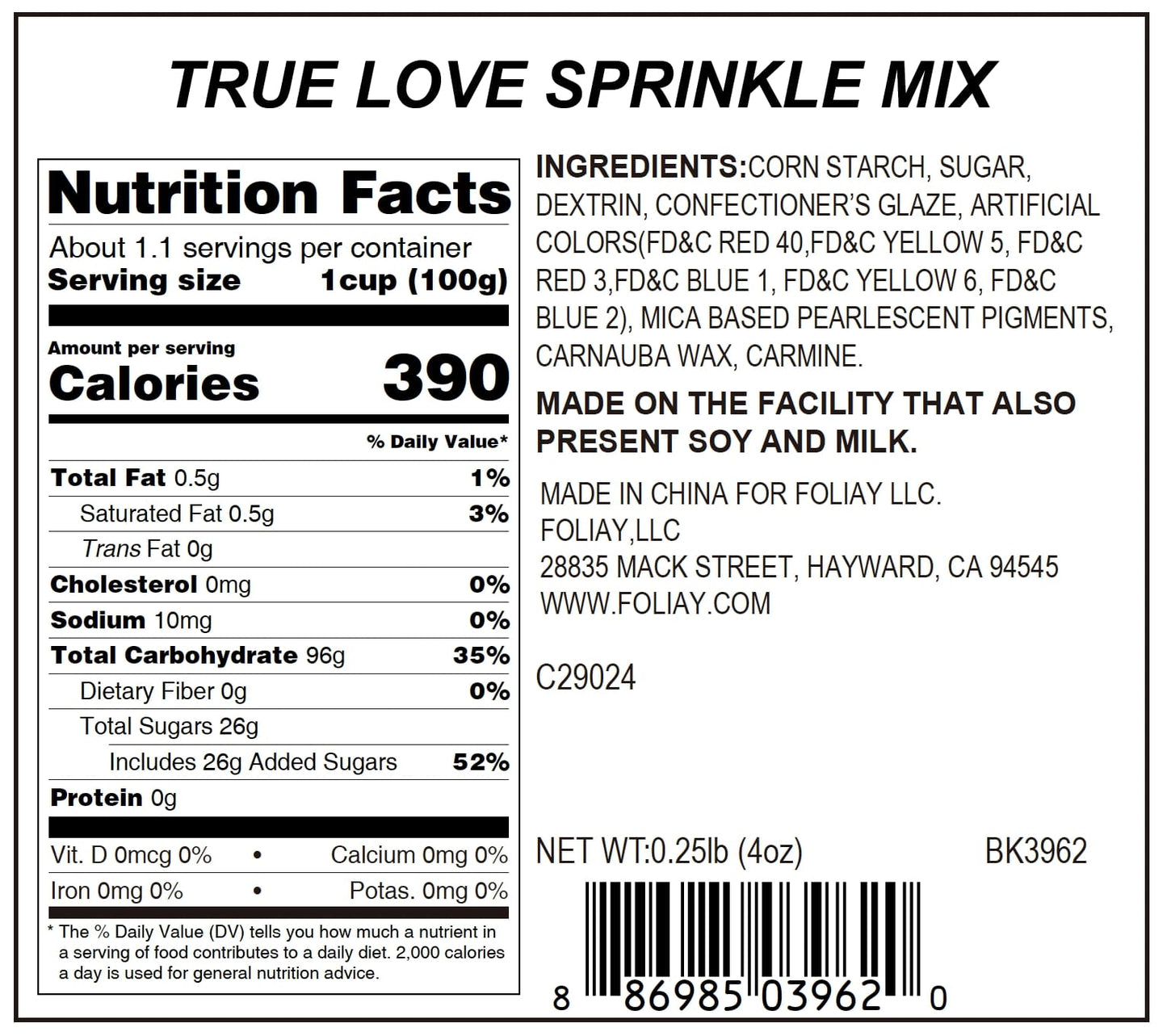 True Love Nonpareils Mix