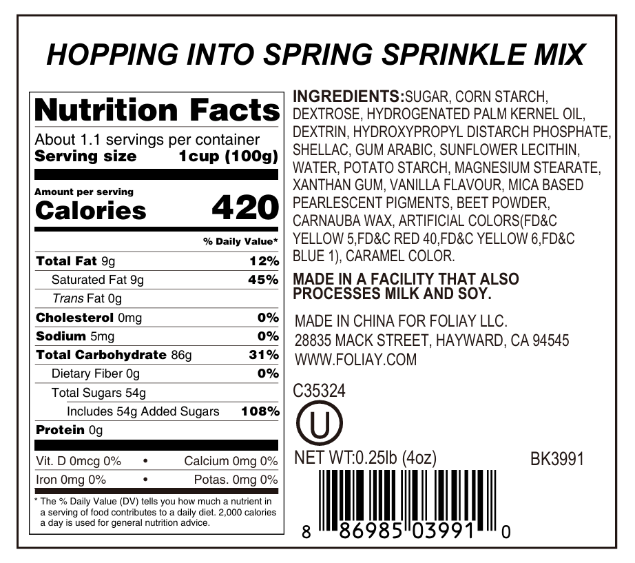 Hopping Into Spring Sprinkle Mix