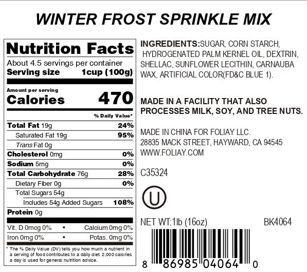 Winter Frost Jimmies Mix