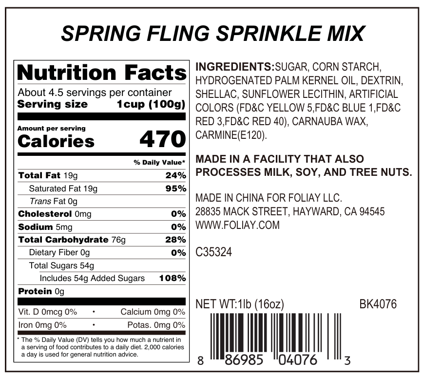 Spring Fling Jimmies Mix
