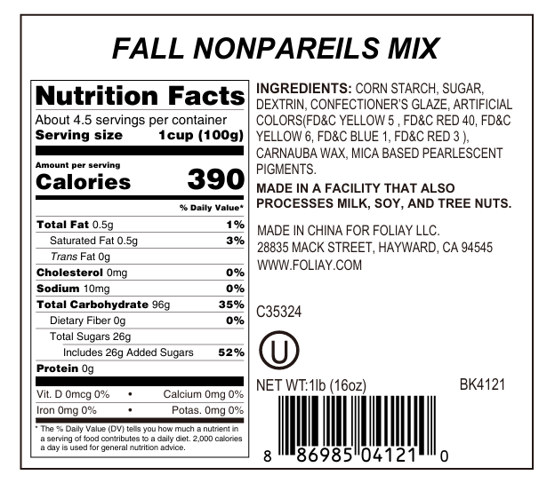 Fall Nonpareils Mix