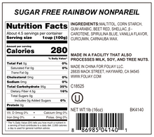 Load image into Gallery viewer, Sugar Free Rainbow Nonpareils Mix