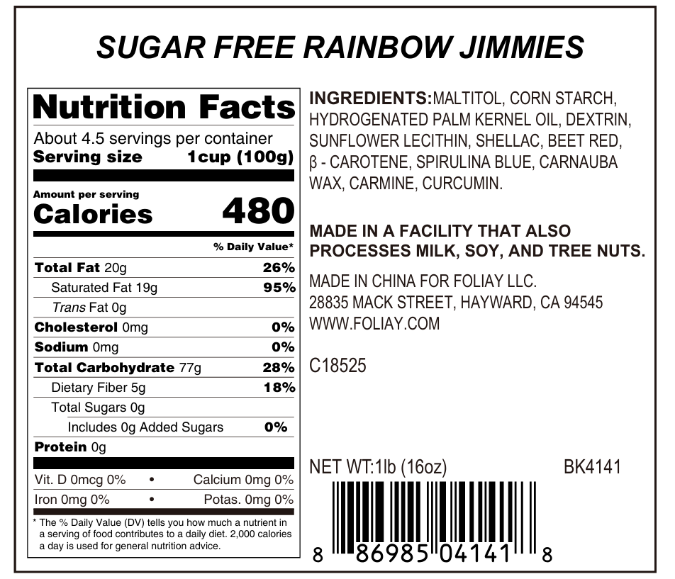 Sugar Free Rainbow Jimmies Mix