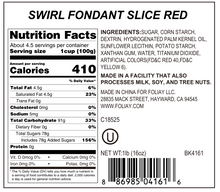 Load image into Gallery viewer, Red & White Swirl Edible Cake Decoration