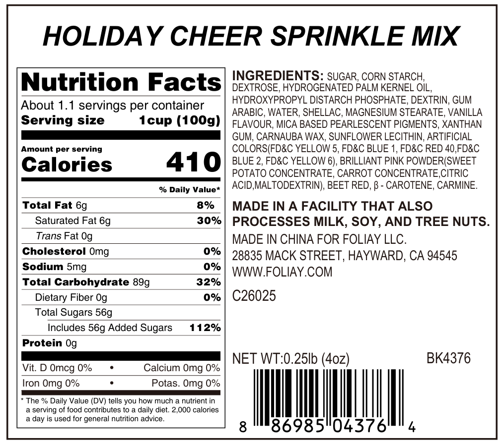 Holiday Cheer Sprinkle Mix