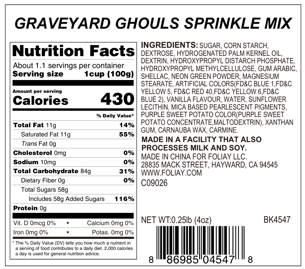 Graveyard Ghouls Sprinkle Mix