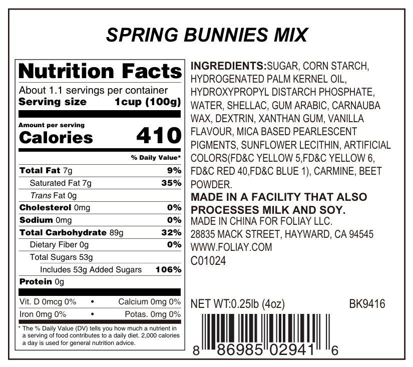 Spring Bunnies Sprinkle Mix