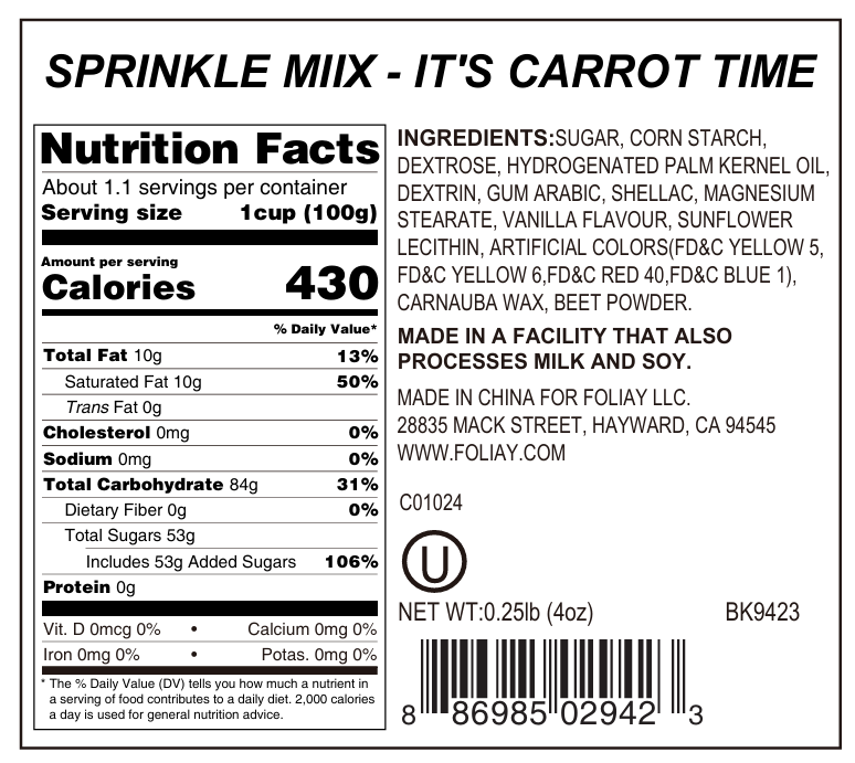 It'S Carrot Time Sprinkle Mix