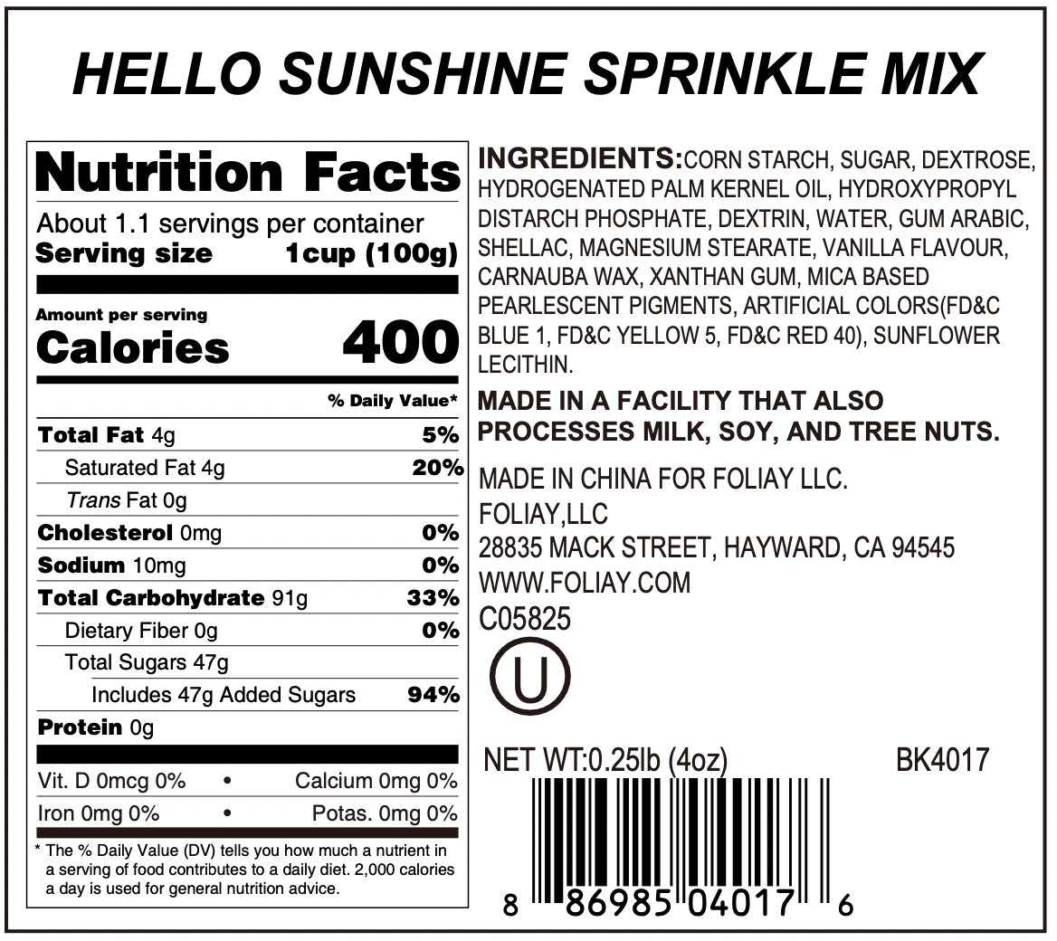 Hello Sunshine Sprinkle Mix