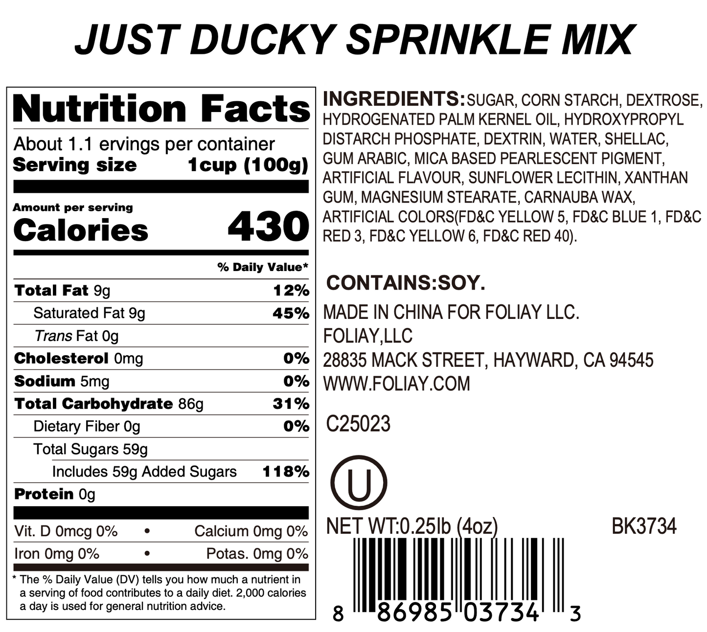 Just Ducky Sprinkle Mix