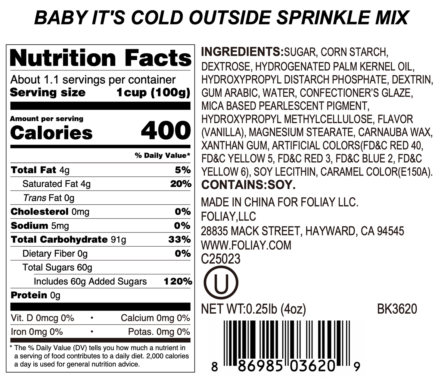 Baby It's Cold Outside Sprinkle Mix