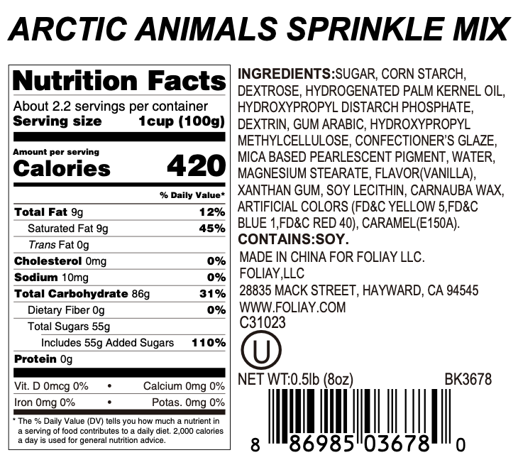 Arctic Animals Sprinkle Mix