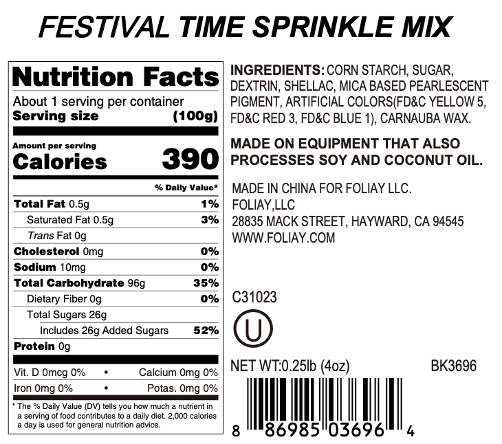 Festival Time Nonpareils Mix