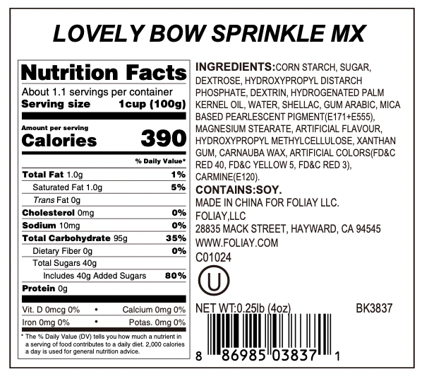 Lovely Bow Sprinkle Mix