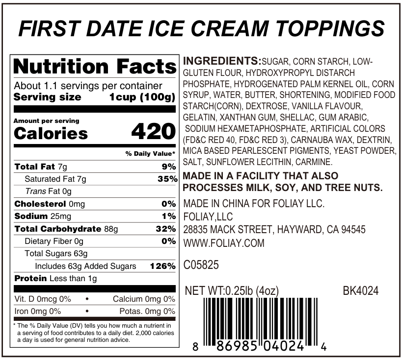 First Date Ice Cream Toppings