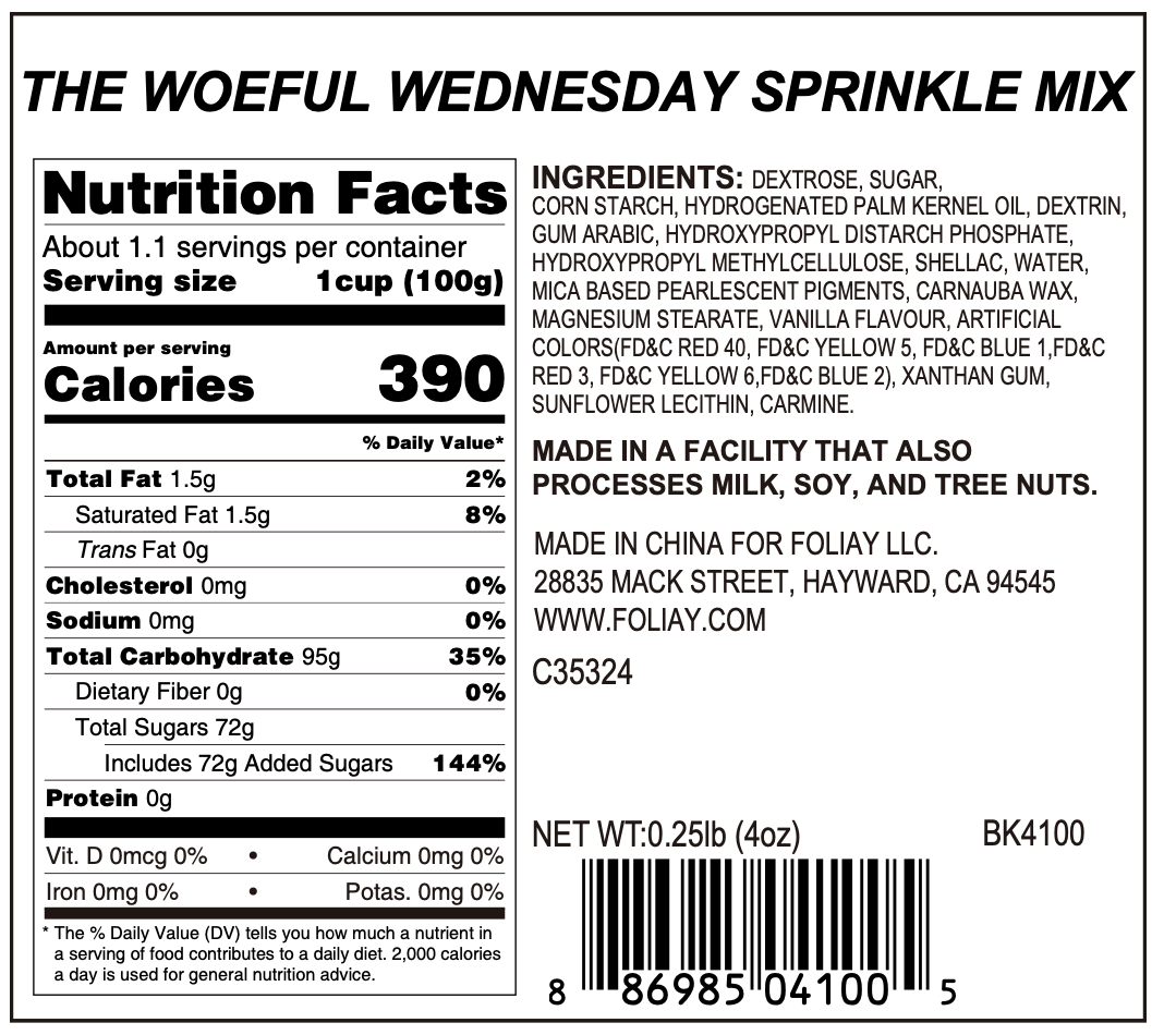 The Woeful Wednesday Sprinkle Mix
