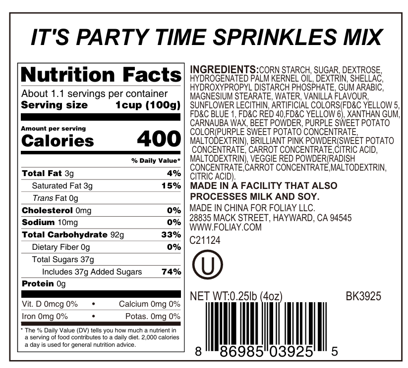 It's Party Time Sprinkle Mix