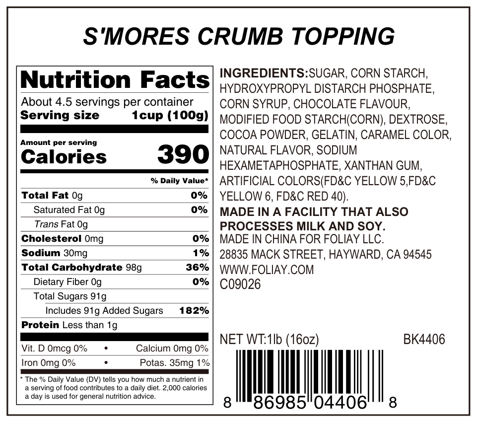 S'mores Crumb Topping