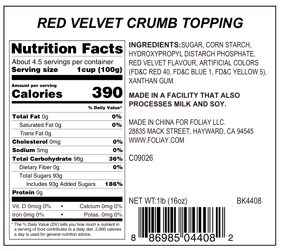 Red Velvet Crumb Topping