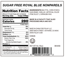 Load image into Gallery viewer, Sugar Free Royal Blue Nonpareils