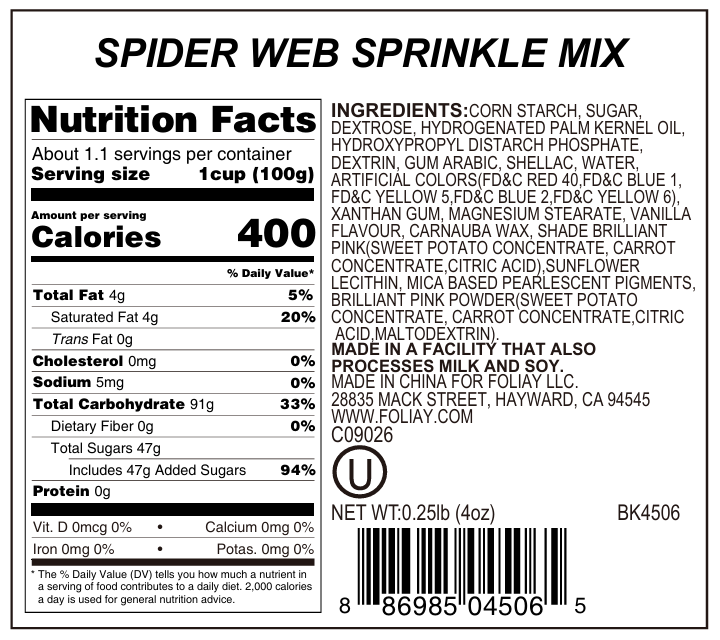 Spider Web Sprinkle Mix