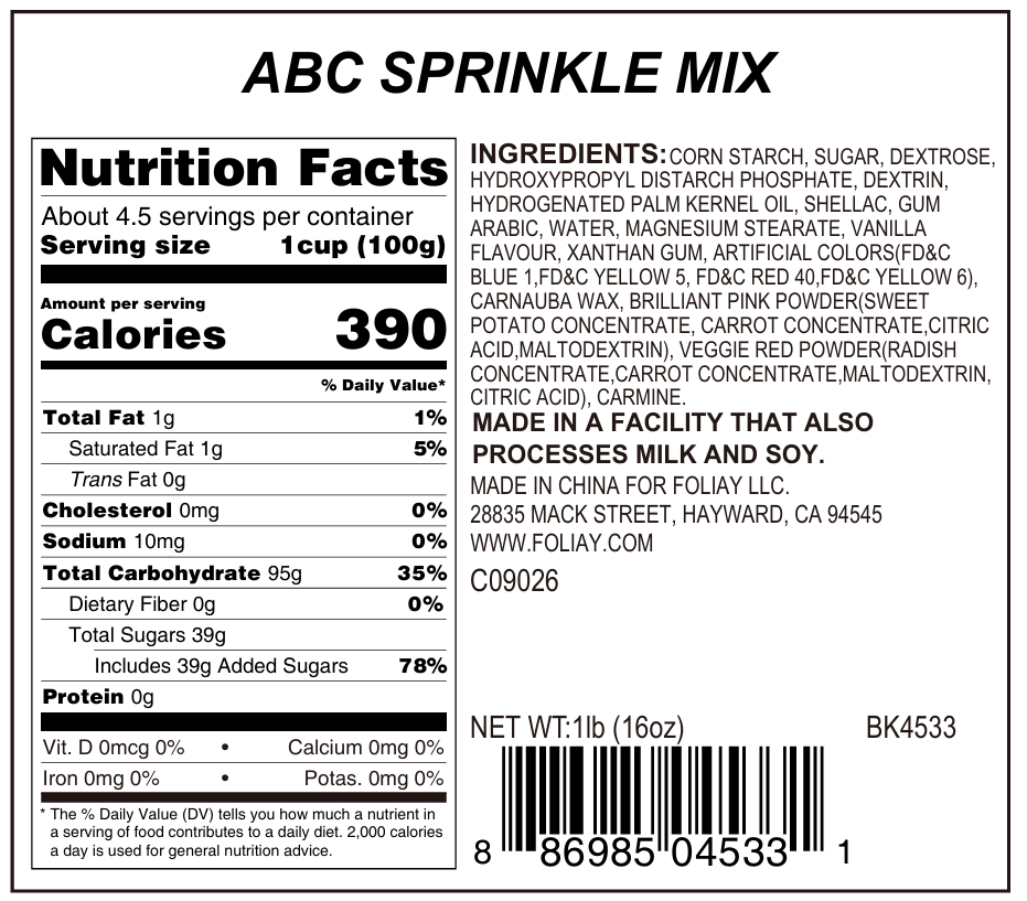 ABC Sprinkle Mix