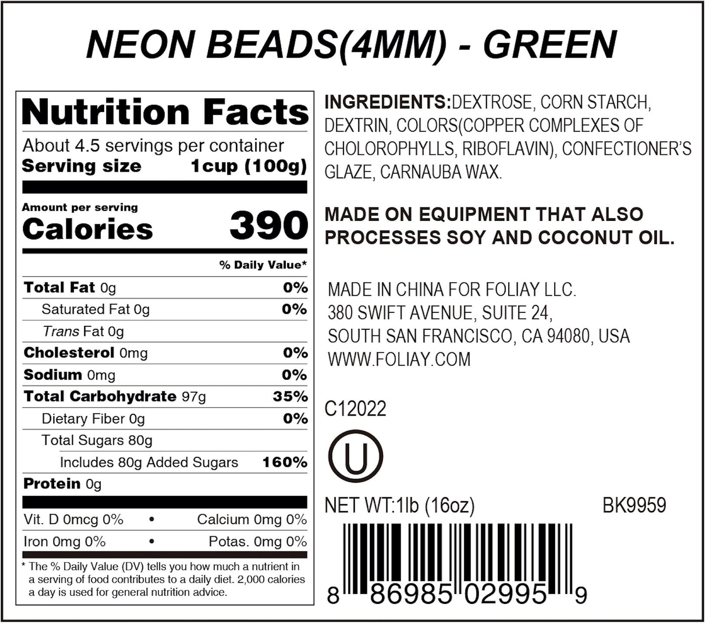Neon Green Glow In The Dark Sugar Pearls