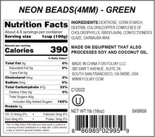 Load image into Gallery viewer, Neon Green Glow In The Dark Sugar Pearls