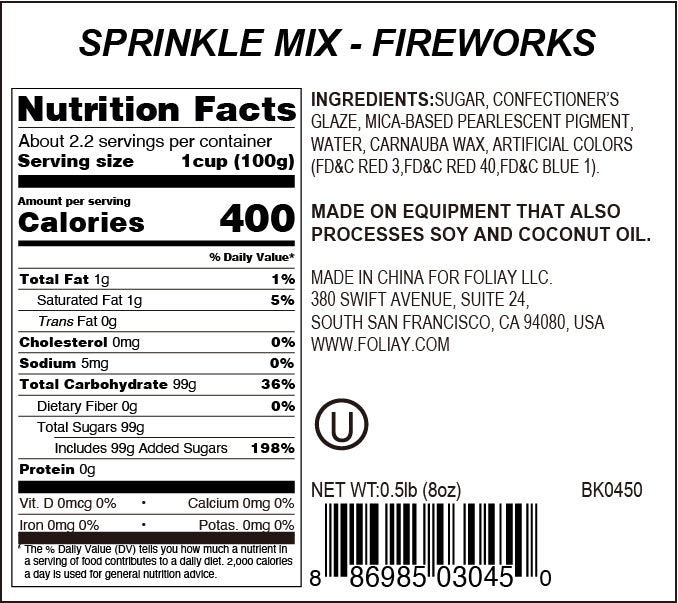 Fireworks Sanding Sugar Mix
