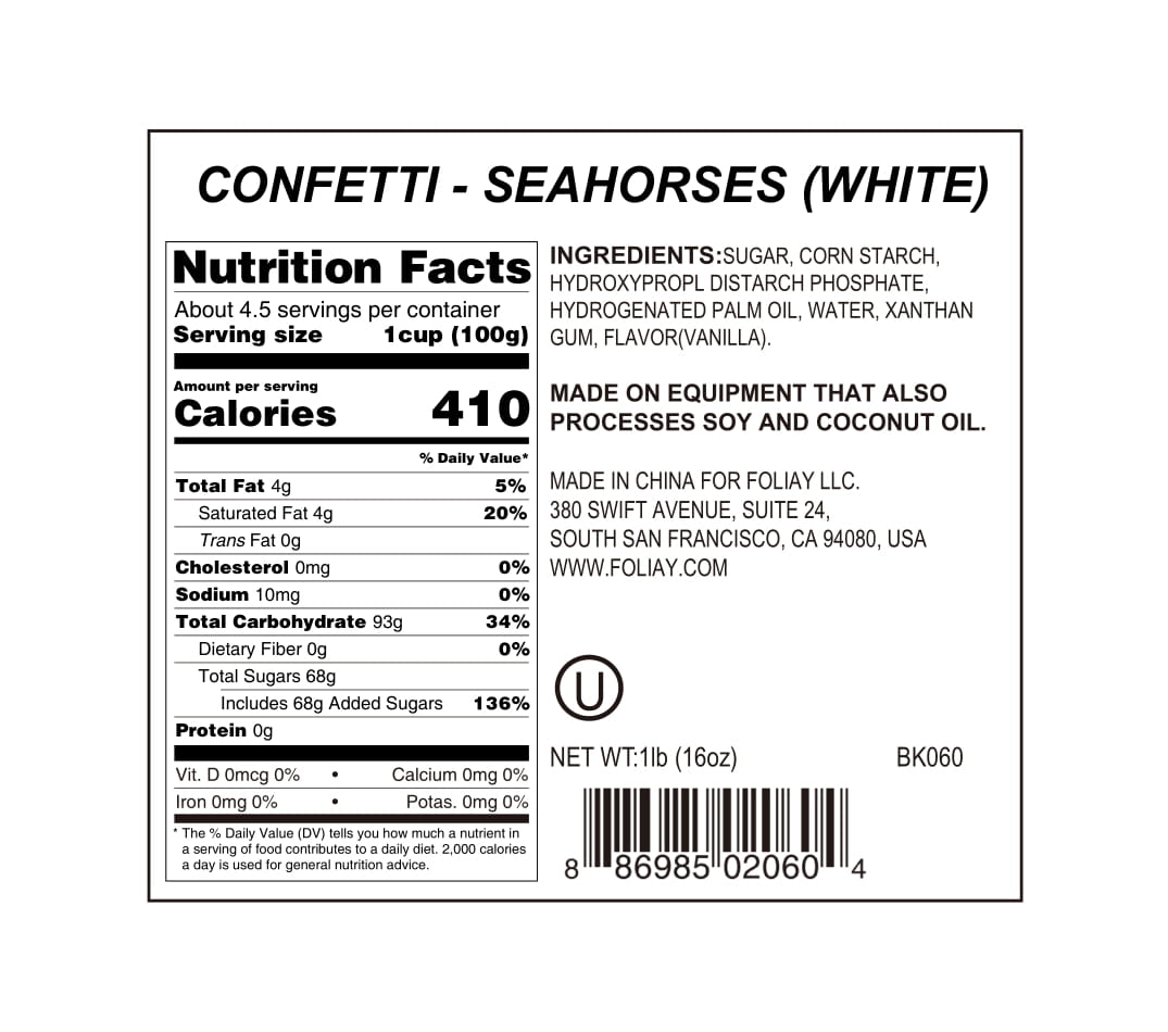 White Seahorse Quin Sprinkles