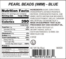 Load image into Gallery viewer, Blue Shimmer Sugar Pearls (9mm)