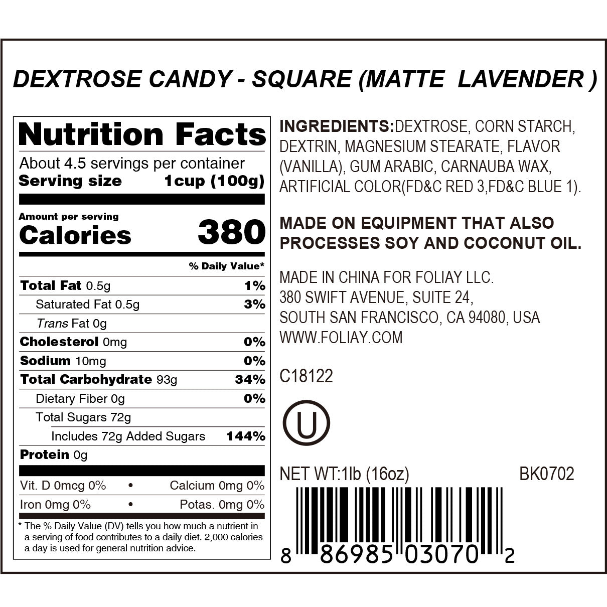 Purple Square Candy Sprinkles
