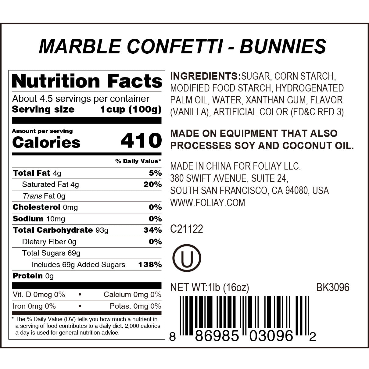 Marble Bunny Quin Sprinkles