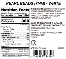 Load image into Gallery viewer, White Shimmer Sugar Pearls (7mm)