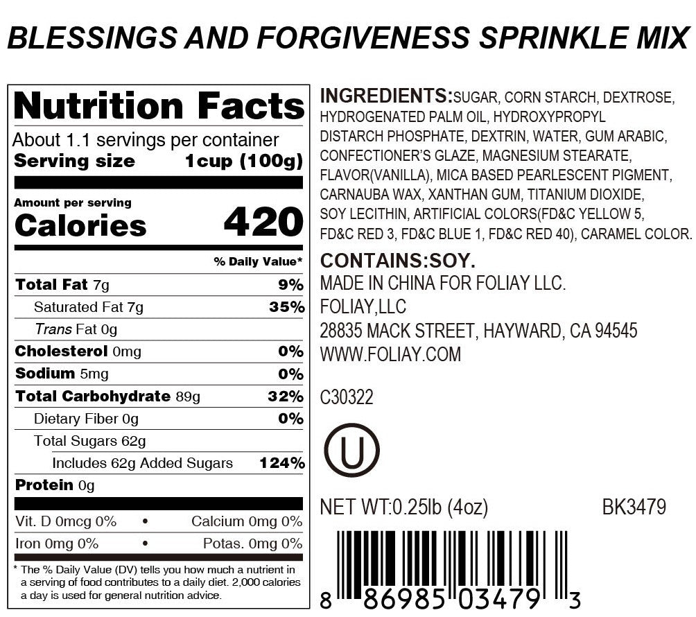 Blessings And Forgiveness Sprinkle Mix