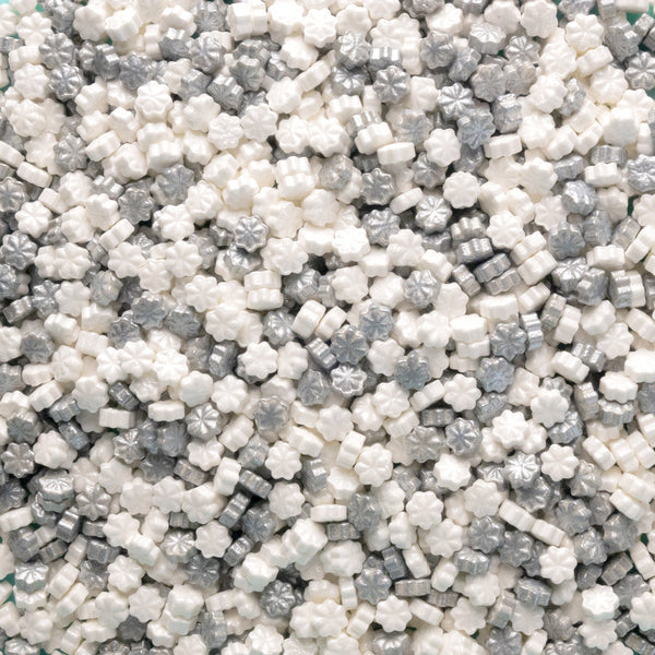 White Silver Star Candy Sprinkles
