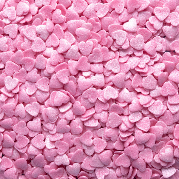 Pink Pearl Hearts Quin Sprinkles