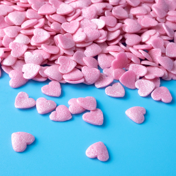 Pink Pearl Hearts Quin Sprinkles