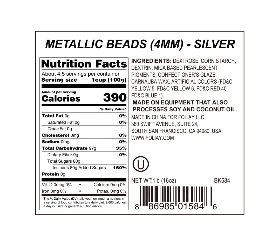 Silver Shimmer Sugar Pearls