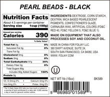 Load image into Gallery viewer, Black Shimmer Sugar Pearls