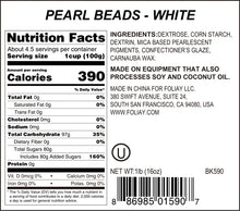 Load image into Gallery viewer, White Shimmer Sugar Pearls