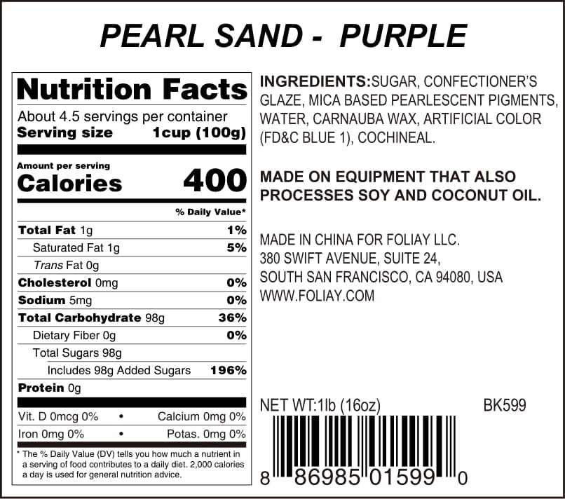 Purple Sparkling Sanding Sugar Sprinkles